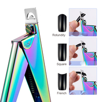 Coupe-ongles de tête en acier inoxydable de luxe Gel acrylique français faux ongles conseils Cutter Clipper fille outils de soin des ongles