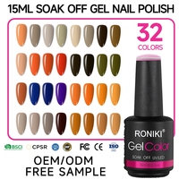 RONIKI Vente en gros de vernis à ongles en gel UV 15 ml, qualité supérieure, style designer et français, pour lampe LED