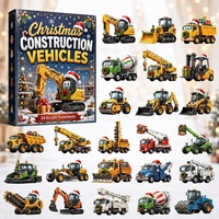 Boîte mystère Camions de Noël, Décoration suspendue festive pour les fêtes, Ornement de calendrier de l'Avent pour sapin de Noël, Décoration de fête pour la pièce