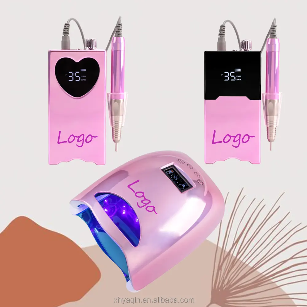 New Arrival Nail Salon Equipment Sun Uv Gel Nail Polish Dryer Curing Rechargeable Nail Lamp 35000rpm Drill Manicure Machine