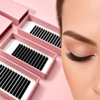 Faux cils en vison synthétique à rangs serrés pour maquillage de mariée et de fête, faits à la main, réutilisables, volume intense