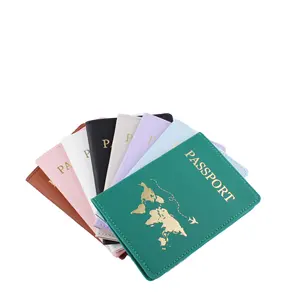 パスポートカバーウォレットPuレザーパスポートカードポーチラゲッジタグセットパスポートホルダーとラゲッジタグセット