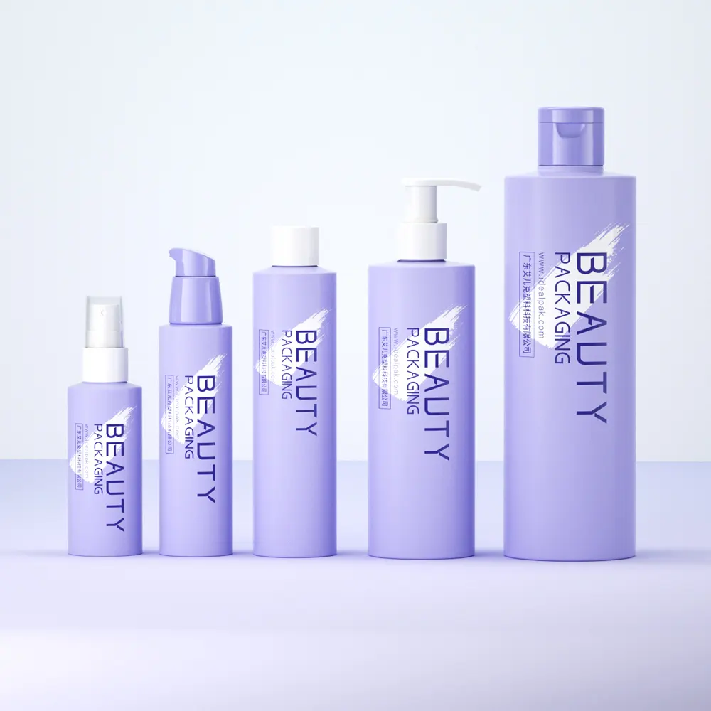 Kunden spezifische zylindrische PE-Plastik flasche Kosmetische Lotion Hautpflege produkt Flaschen Verpackung