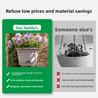 Hollen Hollow-leaf Spider Plant Hanging Basket Resin Breathable Wall-mounted Railing Flower Pot Balcony Pothos Home Decor