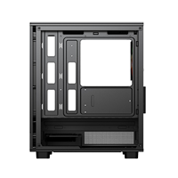 Boîtier pour PC de jeu Micro ATX de haute qualité USB3.0 verre trempé vue sur la mer bonne tour moyenne avec trois ventilateurs arc-en-ciel
