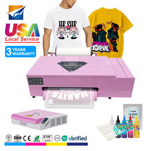 طابعة DTF مباشرة من المصنع ZYJJA3 مقاس 30 سم باللون الوردي مع رأس طباعة XP600 وفيلم PET مقاس 13 بوصة مع فرن وردي لأي منسوجات - Product Image 1