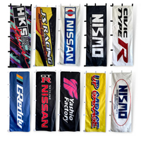 Banderoles Publicitaires, Drapeaux Verticaux à Lame, Oriflammes, Drapeaux de Promotion pour Événements, Banderas 180x60cm, Drapeaux Nobori
