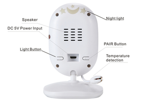Caméra de surveillance vidéo pour bébé sans fil de 4,3 pouces avec résolution 480P, <span class=keywords><strong>audio</strong></span> bidirectionnel, vision nocturne claire, détection sonore, <span class=keywords><strong>lecteur</strong></span> de musique - Product Image 2