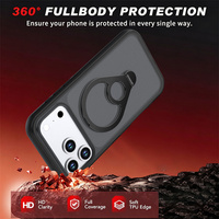 Coque de téléphone antichoc magnétique givrée effet peau, support rotatif à 360° en forme de raquette de tennis pour iPhone 18 Pro Max/17 Pro/16 Plus/15/14