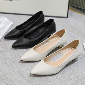 Zapatos de Trabajo con Suela Suave para Azafatas, Tacones Altos Negros Tipo Stiletto, Zapatos de Oficina con Punta en Pico y Etiqueta - Product Image 5