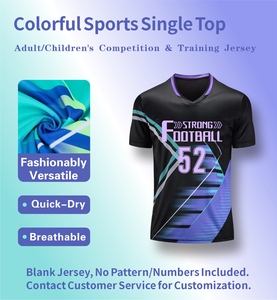 T-shirt de course respirant à manches courtes, séchage rapide, grande taille, avec logo personnalisé et nom d'équipe, pour entraînement, football, soccer - Product Image 2