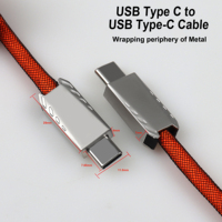 Câble c à c GX16 câble d'extension d'aviation câbles tressés usbc pour claviers mécaniques purp