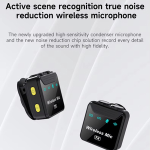 Micrófono de Solapa Inalámbrico Omnidireccional SX23 con Cancelación de Ruido, Rango de Transmisión de 20 Metros para Entrevistas en la Calle y Videos Musicales - Product Image 2
