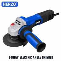 Meuleuse d'angle électrique HERZO 230V 1400W 125mm 3000-11000 tr/min, usage industriel et bricolage