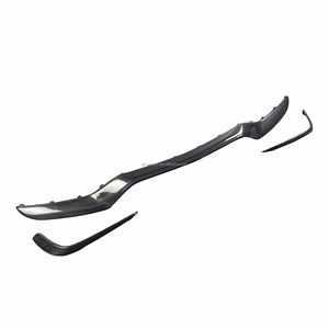 C205 in fibra di carbonio labbro del paraurti anteriore per Mercedes Benz classe <span class=keywords><strong>C</strong></span> W205 C63 AMG Bodykit Middle Lip + coltello del vento anteriore - Product Image 3