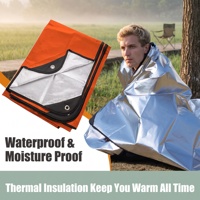 Tapis de sol d'urgence en aluminium et PE pour extérieur, couverture de survie thermique isolante et anti-UV 150x210cm, équipement d'hiver