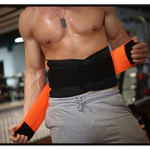 Waist Support <b>Belt</b> Wrap Around <b>Thin</b> Cotton Breathable For Fitness Shaping Universal Size <b>Black</b> - Product Image 3