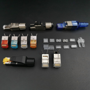 RJ11 RJ12 nối cắm shielded 6P6C kéo dài Adapter lá chắn dài cơ thể Modular cắm - Product Image 4