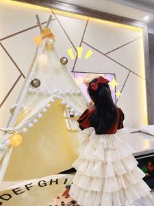 Avec Lumière Bébé Luxe Blanc Indien <span class=keywords><strong>Tipi</strong></span> <span class=keywords><strong>Tente</strong></span> Coton Tissu Points Design Jouet <span class=keywords><strong>Tente</strong></span> Intérieur Enfants <span class=keywords><strong>Tente</strong></span> de Jeu - Product Image 2