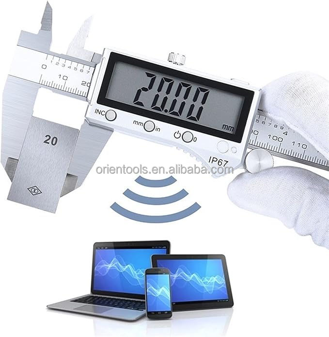 12" Digital Electronic Caliper - Stainless Steel, Inch/Metric LCD Display With Case