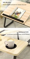 Table d'appoint moderne pliable et réglable pour ordinateur portable, table inclinable pour lit, table d'étude portable peu encombrante pour la maison, le dortoir et les enfants
