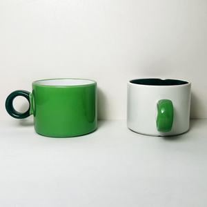 Tasses en céramique rondes avec poignée, couleur personnalisée, tasse individuelle, vaisselle promotionnelle - Product Image 2