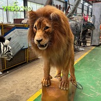 Lion grandeur nature modèle 3D réaliste Animatronic Lion modèle pour Zoo parc d'attractions expositions d'animaux musée affichage Silicone