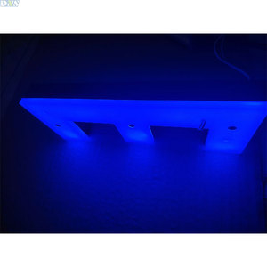 Enseigne lumineuse 3D en acier inoxydable pour affaires, extérieur, lettres bleues rétroéclairées 3D à usage décoratif - Product Image 3
