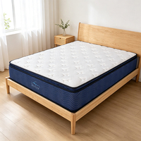 Großhandel Japan-Größe Pillow-Top Taschenfederkern Hybrid-Matratze Gel-Memoryschaum Mittelfest Atmungsaktiver Stoff Rollgepackte Matratze