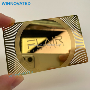 Espejo personalizado de alta calidad Tarjeta de Visita De Oro Metal - Product Image 3
