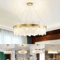 Lámpara de Techo Colgante de Cristal de Lujo Grande para Decoración del Hogar, con Control Remoto, para Dormitorio, Casa, Cocina, Sala de Estar