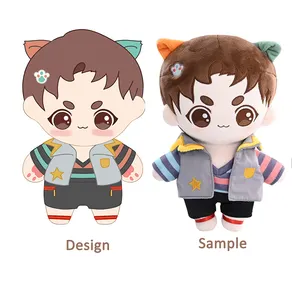 Custom dolls cartoon style boy plush toys your personal design high quality 3D face plush dolls as gifts for your friends