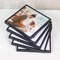 Vente chaude 8*8 pouces 20*20cm famille cadre photo ensemble famille cadre photo imprime mur art cadre en plastique