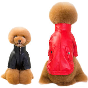 Hot Sales Waterproof <span class=keywords><strong>Leather</strong></span> <span class=keywords><strong>Dog</strong></span> Winter Clothes Plush Forro Jaqueta Macia e Confortável <span class=keywords><strong>Dog</strong></span> Coat - Product Image 1