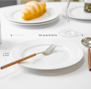 <span class=keywords><strong>Piatti</strong></span> Piani in Ceramica Bianca Pura da 10,5 Pollici per Ristoranti e Hotel, Set di <span class=keywords><strong>Piatti</strong></span> da Cena in <span class=keywords><strong>Porcellana</strong></span> Rotonda OEM all'Ingrosso - Product Image 4