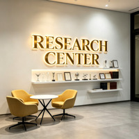 Enseignes électroniques 3D en métal, lettres lumineuses personnalisées pour entreprises, signalétique intérieure à LED pour la publicité et la décoration