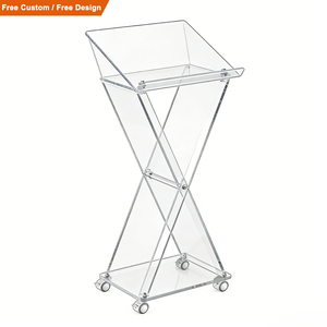 Pupitre moderne et économique <span class=keywords><strong>en</strong></span> acrylique <span class=keywords><strong>transparent</strong></span> incurvé ouvert pour église, école, événements et réceptions - Product Image 1