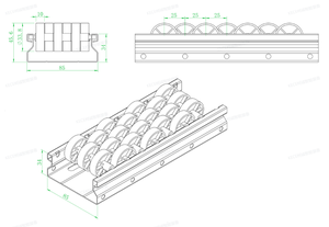 Новинка, нейлоновая раздвижная роликовая полка, система для складских стеллажей - Product Image 2