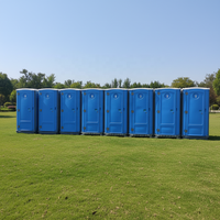 Toilettes portables à vendre, cabine de toilettes mobile avec lavabo, unité de toilettes en plastique, vente en gros pour chantier