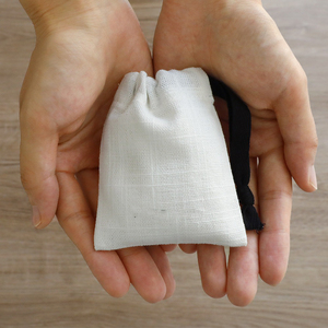 Custom logo Simple Small Cotton Pouch White Jewelry Drawstring Bag Necklace Ring Earring Brooch Bracelet Jewelry Pouch - Product Image 6