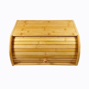 กล่องขนมปังไม้ไผ่ 40x25.5x17 ซม. กล่องเก็บอาหารแบบม้วนปิดฝาสำหรับห้องครัว - Product Image 1