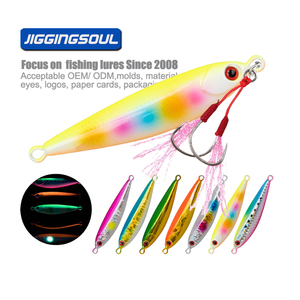 Buena calidad 30g40g60g80g100g120g150g 3D Print Metal Jig Lure Long Flash Slow Fast Sinking Needle Major Vertical Craft - Product Image 5