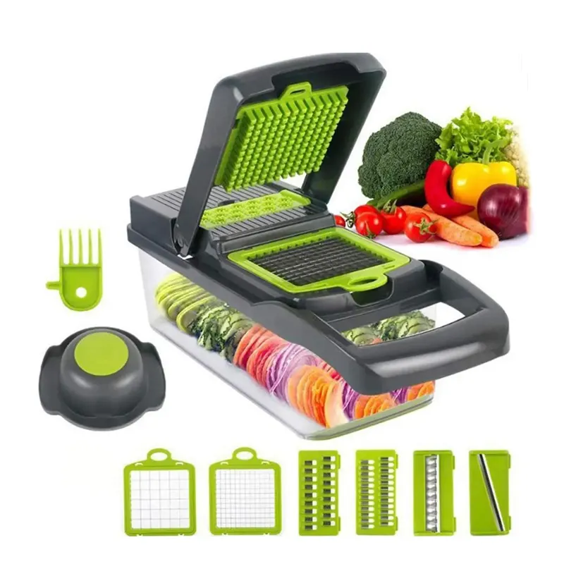 Multifunctional Manual Kitchen Vegetable Chopper Adjustable Vegetable Cutter Slicer Vegetable Dicer Food Grater