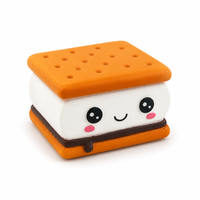 Nouveauté 2026 : Jouet Squishy Kawaii en forme de S'mores, doux et à récupération lente, anti-stress pour enfants