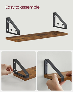 Estante flotante para dispositivos AV/proyector/cajas de cables/ENRUTADOR WiFi, Repisas de exhibición montadas en la pared para <span class=keywords><strong>plantas</strong></span> de almacenamiento, estante de pared de madera - Product Image 6