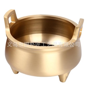 Quemador de incienso de cobre puro, estilo Qingyu Wantang, grande, estilo antiguo Xuande, para uso doméstico e interior. - Product Image 5