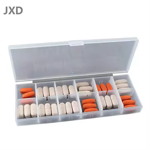 JUXINDA Pilulier hebdomadaire 7 jours avec compartiments amovibles Organisateur de médecine de voyage blanc pour bureau à domicile et utilisation par les personnes âgées - Product Image 1