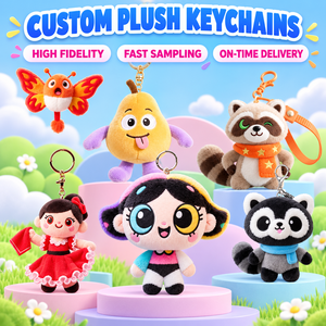 Llaveros de Peluche Personalizados OEM ODM, Lindos Personajes de Dibujos Animados, Fabricante de Juguetes de Peluche para Regalos Promocionales y Marcas - Product Image 1