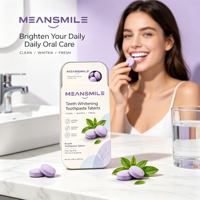 Dentifrice solide PAP violet très vendu sur TikTok, 60 comprimés, nouvelle formule avec hydroxyapatite pour blanchir, haleine fraîche, soin buccal