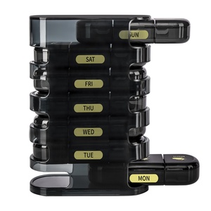 Organizador <span class=keywords><strong>de</strong></span> Pastillas Semanal Gujia, Ecológico, <span class=keywords><strong>de</strong></span> ABS+PP, con 21 Compartimentos, Portátil, con Sistema <span class=keywords><strong>de</strong></span> Empuje y Extracción, Logotipo Personalizado, Tres Niveles <span class=keywords><strong>de</strong></span> Almacenamiento - Product Image 1